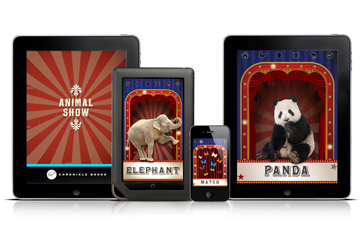 collection of screens for Animal Show Mobile App